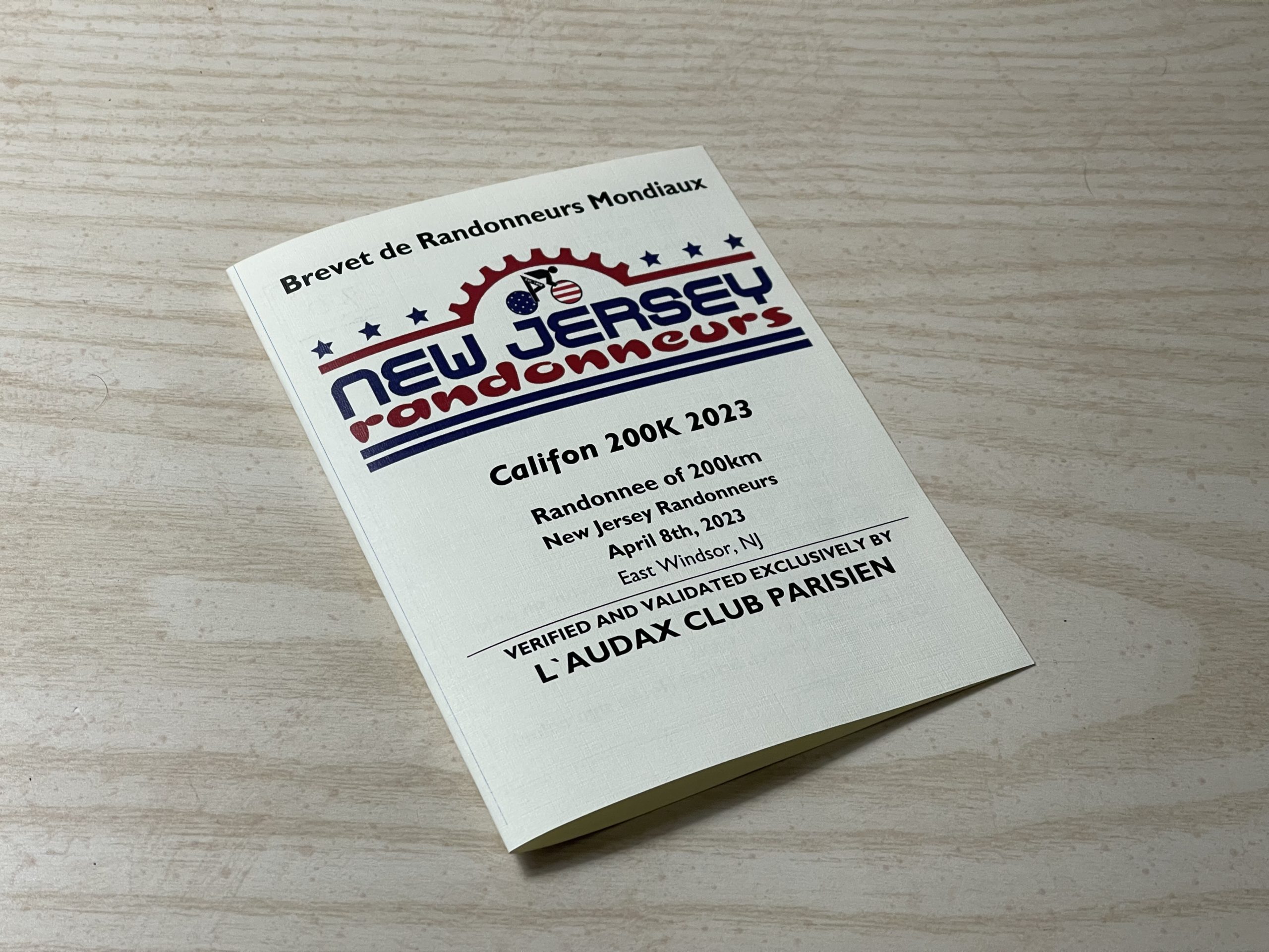 Califon 200 Brevet Card